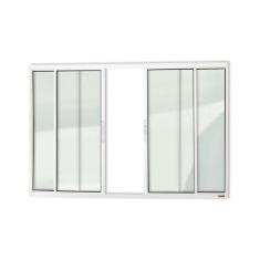 Imagem de Janela Confort 4 Folhas Vidro Liso 100cm x 120cm Brimak
