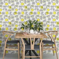 Imagem de Papel De Parede Adesivo Gourmet Limão N06020 Rolo 0,58X3M