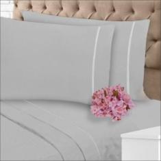 Imagem de Jogo De Lençol 400 Fios Suave Queen 3 Peças Casa Dona