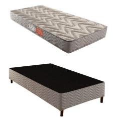 Imagem de Box Solteiro Galaxy 42x88x188cm com Colchão Solteiro Unique D45 Duoface 18x88x188cm Rustico Prata