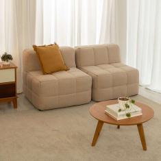 Imagem de sofá guldi popup com 2 módulos centrais linho bege