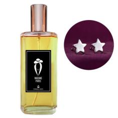 Imagem de Perfume Feminino Madame Paris + Brinco Prata Estrela - Essência do Bra