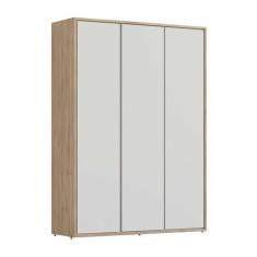 Imagem de Guarda-Roupa Infantil Wood 3 Pt 3 Gv Branco E Carvalho Treviso - Divic