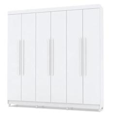Imagem de Guarda Roupa Elegance 6 Portas com 8 Pes Branco - vlr