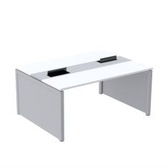 Imagem de Mesa de Plataforma Dupla para 2 Pessoas Corporativa 130x140/2p Branco/iInza