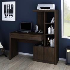 Imagem de Escrivaninha com Estante 2 Portas 1 Gaveta Me4143 Tecno Mobili Rústico