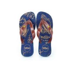 Imagem de Chinelo Borracha Masculino Tiras Largas Estampa Jesus