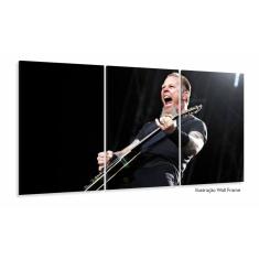 Imagem de Quadro Decorativo James Hetfield Metallica Em Tecido 3 peças