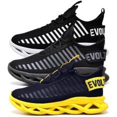 Imagem de Kit 3 Tênis Easy Style Masculino Evoltenn Solado Trançado Moderno Leve-Masculino