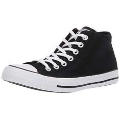 Imagem de Converse Tênis feminino de cano médio Chuck Taylor All Star Madison, preto/branco, 39, Preto/Preto/Branco