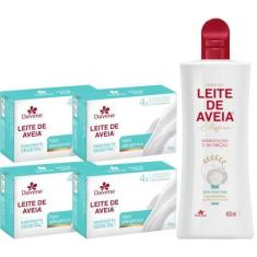Imagem de 01Un Hidratante + 4Un Sabonete Leite De Aveia Hipoalergenico - Davene