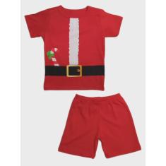 Imagem de Conjunto Infantil Temático Fantasia Natal Camiseta e Short