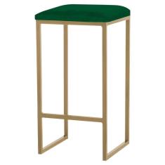Imagem de Banqueta Billie Base Gold Suede Verde Gran Belo