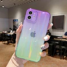 Imagem de Capa degradê transparente Aurora de luxo para iphone 12 11 Pro Max 12 Mini X XR XS Max 7 8 Plus SE 2020 Capa traseira macia, 1, para iPhone XR