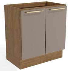 Imagem de Armário De Cozinha Botanic 2 Portas Nogueira/Fendi Fosco - Kappesberg