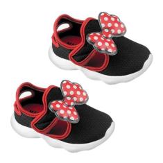 Imagem de Kit Tênis Infantil Feminino Calce Fácil Magicc Kids TN-004 TN-004