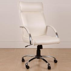 Imagem de Cadeira Escritório Giratória Presidente Sintético Branco