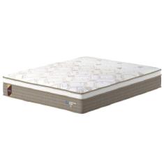 Imagem de Colchão Casal King Molas Ensacadas Guarda Costas Alameda 193x203x30cm Marrom/branco Probel Marrom