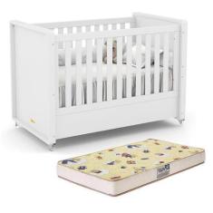 Imagem de Berço Americano Tutto New Branco Soft e Colchão Supreme - Matic Móveis