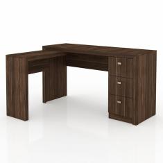 Imagem de Mesa De Canto Me4101 Para Escritório Nogal Tecno Mobili