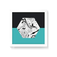 Imagem de Arte Maníacos Quadro Decorativo Escandinavo Losango - 30x30cm (Moldura em laca )