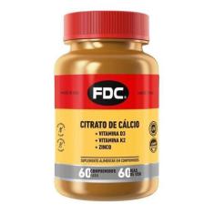 Imagem de Citrato De Cálcio + D3 + K2 + Zinco 60 Comprimidos Fdc - Fdc Vitaminas