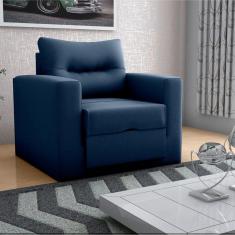 Imagem de Sofá Cama 1 Lugar Cork Suede Azul