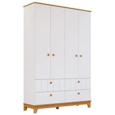 Imagem de Guarda Roupa Infantil Biscoito 4 Portas E 4 Gavetas - Permóbili Baby