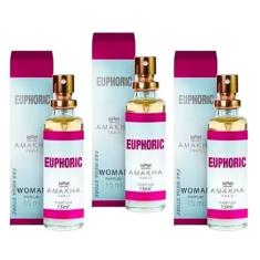 Imagem de Kit 3 Perfume Euphoric Feminino Amakha Paris Bolso Bolsa