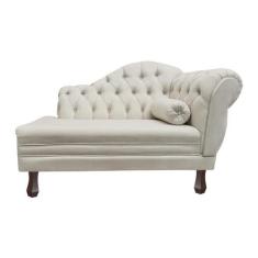 Imagem de Recamier Sofá Esquerdo Larissa 120cm Sala Suede Marfim - Incasa Decor