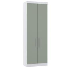 Imagem de Guarda Roupa Modulado 79cm 2 Portas Alpes Luciane Móveis Branco Pf Com Verde Pf