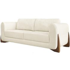 Imagem de Sofa Jolie 2 Lugares 180cm Pes Boomerang Linho Natural Ezz