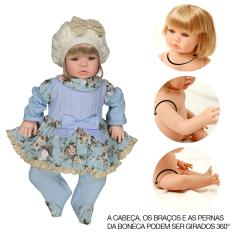 Imagem de Bebê Reborn Silicone Loira  Bebê Cegonha Reborn Dolls