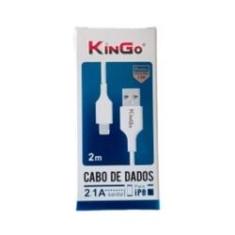 Imagem de Kit 5 Cabo de Dados Lightning Kingo 2m 2.1A p/ iPhone 7 Plus