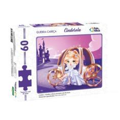 Imagem de Quebra Cabeça Puzzle Cinderela 60 Peças Classico Infantil - Pais E Fil