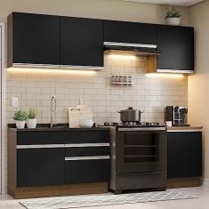 Imagem de Armário de Cozinha Completa 260cm Rustic/preto Glamy Madesa 04