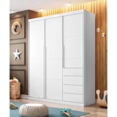 Imagem de Guarda Roupa Pérola 3p Branco Phoenix Baby