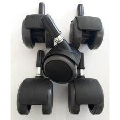 Imagem de Rodizio Para Cadeira De Escritório Roda Pu Grafite Kit S90