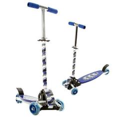 Imagem de Patinete De Menino Brinquedo 4 Rodas Azul C Ajuste De Altura - Bbr Toy