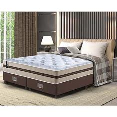 Imagem de Conjunto Cama Box King (colchão + Box) de Molas Ensacadas Cama Inbox Smart 193x203x60 Bege