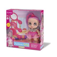 Imagem de Boneca Rainbow Baby Fashion Cabelo Azul E Rosa 858 - Bambola