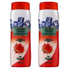 Imagem de Kit 2 Sabonete Líquido Feminino Melancia Ice Aroeira E Malva - Apinil