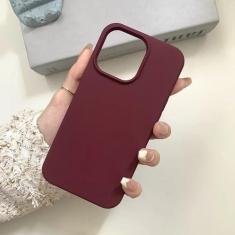 Imagem de Capa de telefone de silicone líquido roxo escuro para iPhone 15 Pro Max 14 13 12 11 Pro Max XR XS X 15ProMax Capa protetora completa, ameixa, para iPhone XR