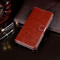 Imagem de Capa compatível com Samsung Galaxy A6s, capa carteira flip de couro com compartimento para cartão, suporte e fecho magnético, capa para Samsung Galaxy A6s