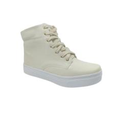 Imagem de Tênis Feminino Cano Alto Estilo Coturno Feminino Botinha Feminina Com