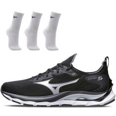 Imagem de Kit 1 Tênis De Corrida Masculino Mizuno Wave Mirai 5 E 3 Pares De Meia