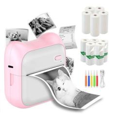 Imagem de Impressora térmica prinhsji Mini Sticker Bluetooth iOS Android