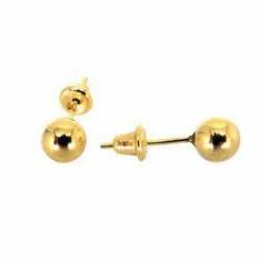 Imagem de Brinco Bola 6mm Ouro 18k