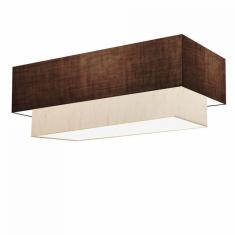 Imagem de Plafon Duplo Retangular Md-3071 80X40 70X30 Café Linho Bege