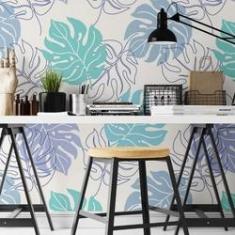 Imagem de Papel de Parede Adesivo Folha Natureza N02228 Rolo de 0,58x3,00M